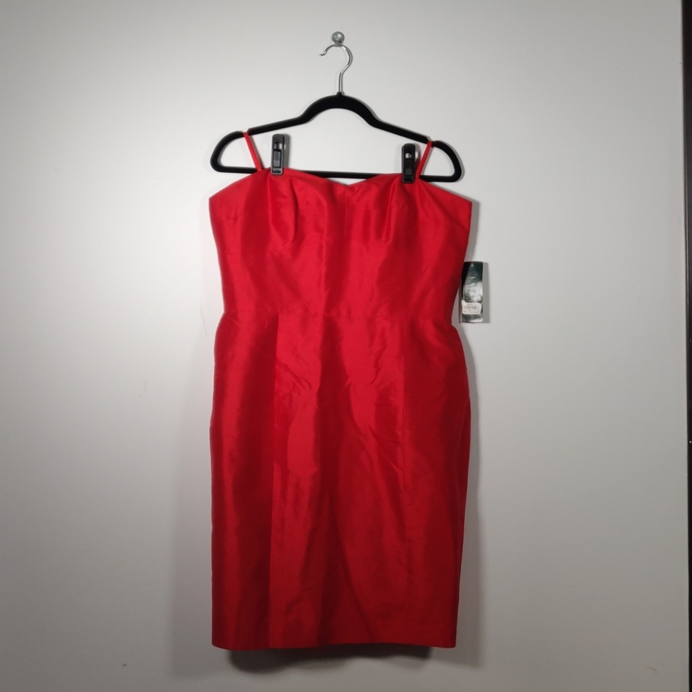 0001 Ralph Lauren NWT Red Strapless Cocktail Dress